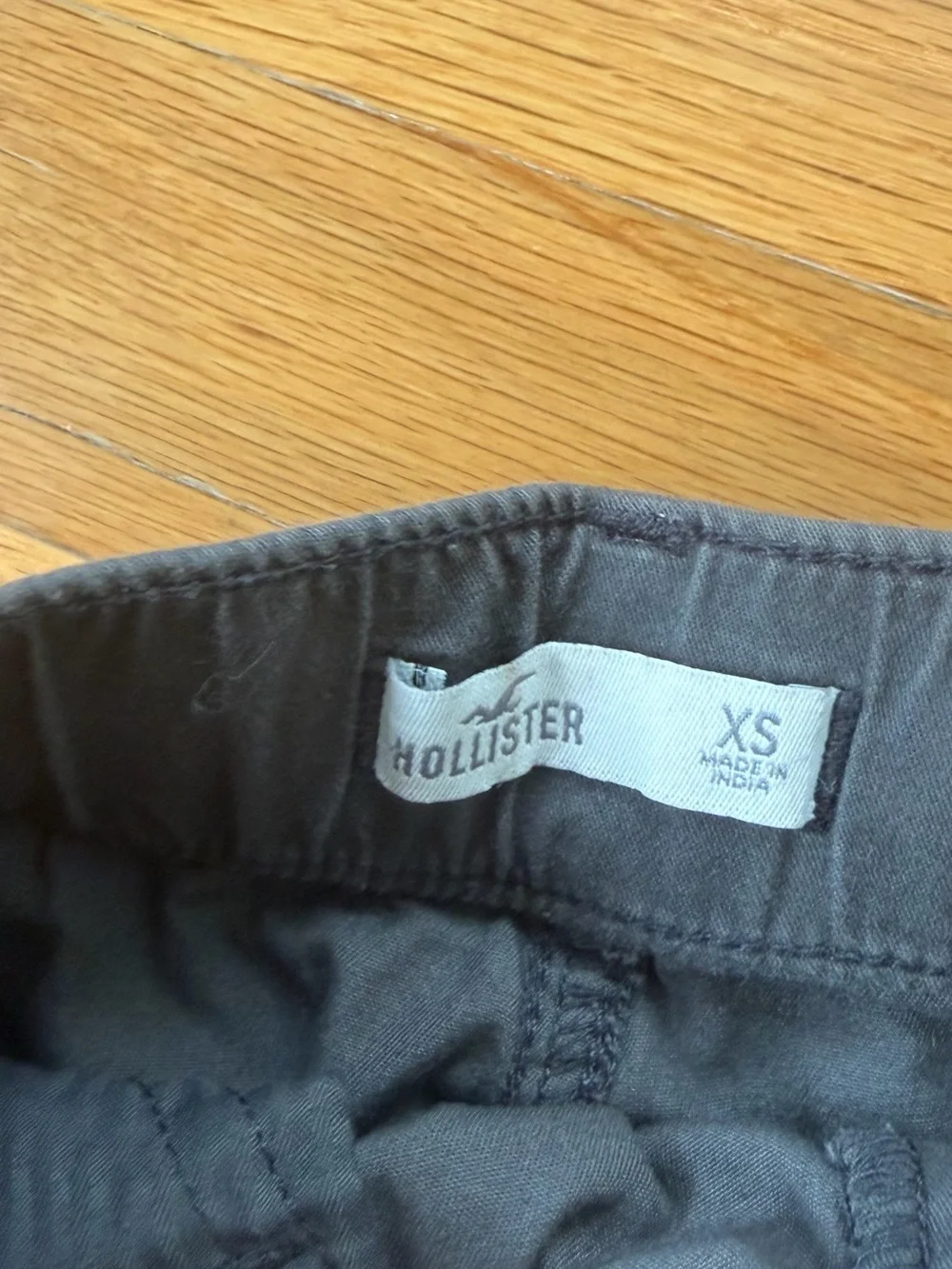 Hollister Black Cargo Mini Skirt with Drawstring Waist
